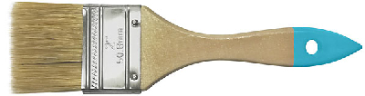 Кисть флейцевая, натур. cветлая щетина, деревянная ручка 3'' (75 мм)