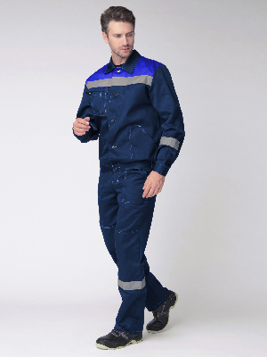 Костюм Легион-1 СОП (ткань Смесовая,210) брюки, темно-синий васильковый, 52-54 170-176