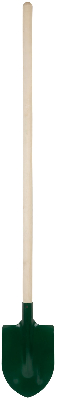 Лопата штыковая с ребрами жесткости, с деревянным черенком 190х350х1420 мм