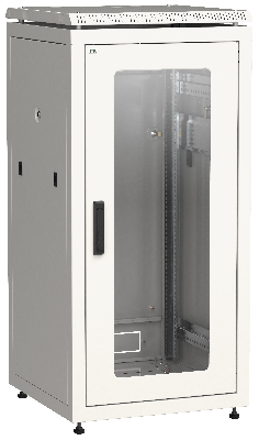 Шкаф сетевой 19' LINEA N 18U 600х800мм стеклянная передняя дверь серый