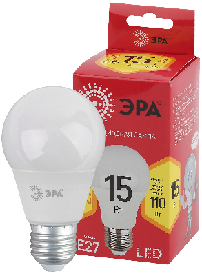 Лампа светодиодная A60-15W-827-E27 диод, груша 15Вт, тепл, E27