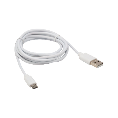 Кабель USB-micro USB, PVC, 1.8 м., белый,